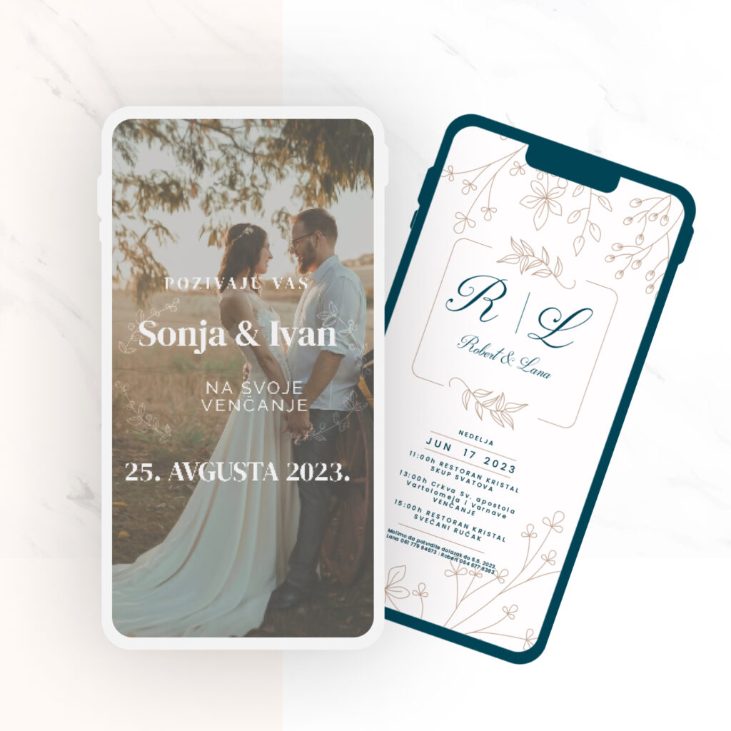 digitalna pozivnica za venčanje Sonja